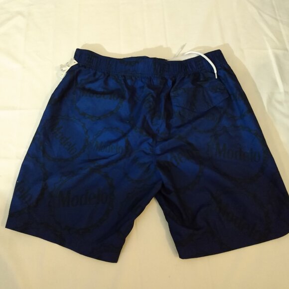 Men's M Cerveza Modelo Blue Swim Trunks Quick-Dry Comfort - Picture 2 of 2